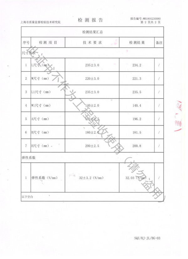 ZTF型阻尼彈簧減震器檢測報告